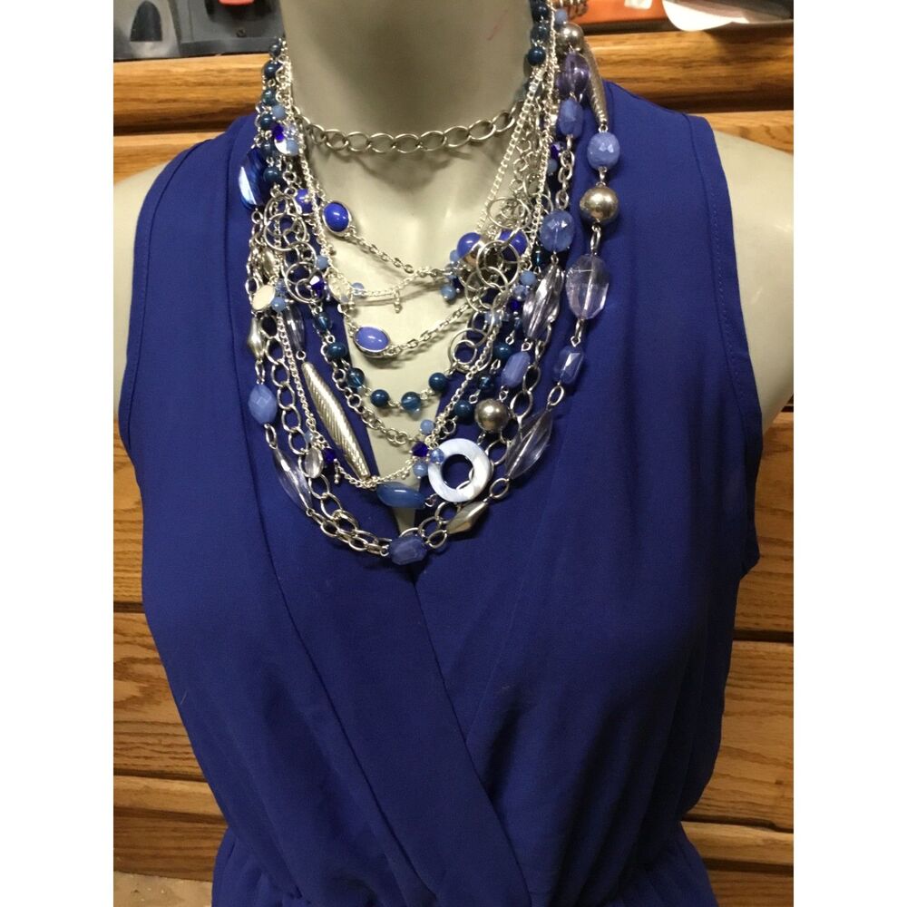 Vintage Jewelry Bundle, ready to wear, multiple looks, in blues office chic
